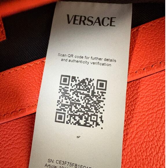 Versace Medusa Orange Crossbody Bag - Picture 9 of 11